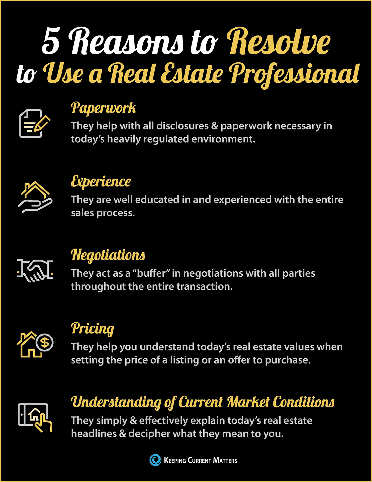 5 Reasons to Resolve to Hire a Real Estate Professional [INFOGRAPHIC] | Keeping Current Matters