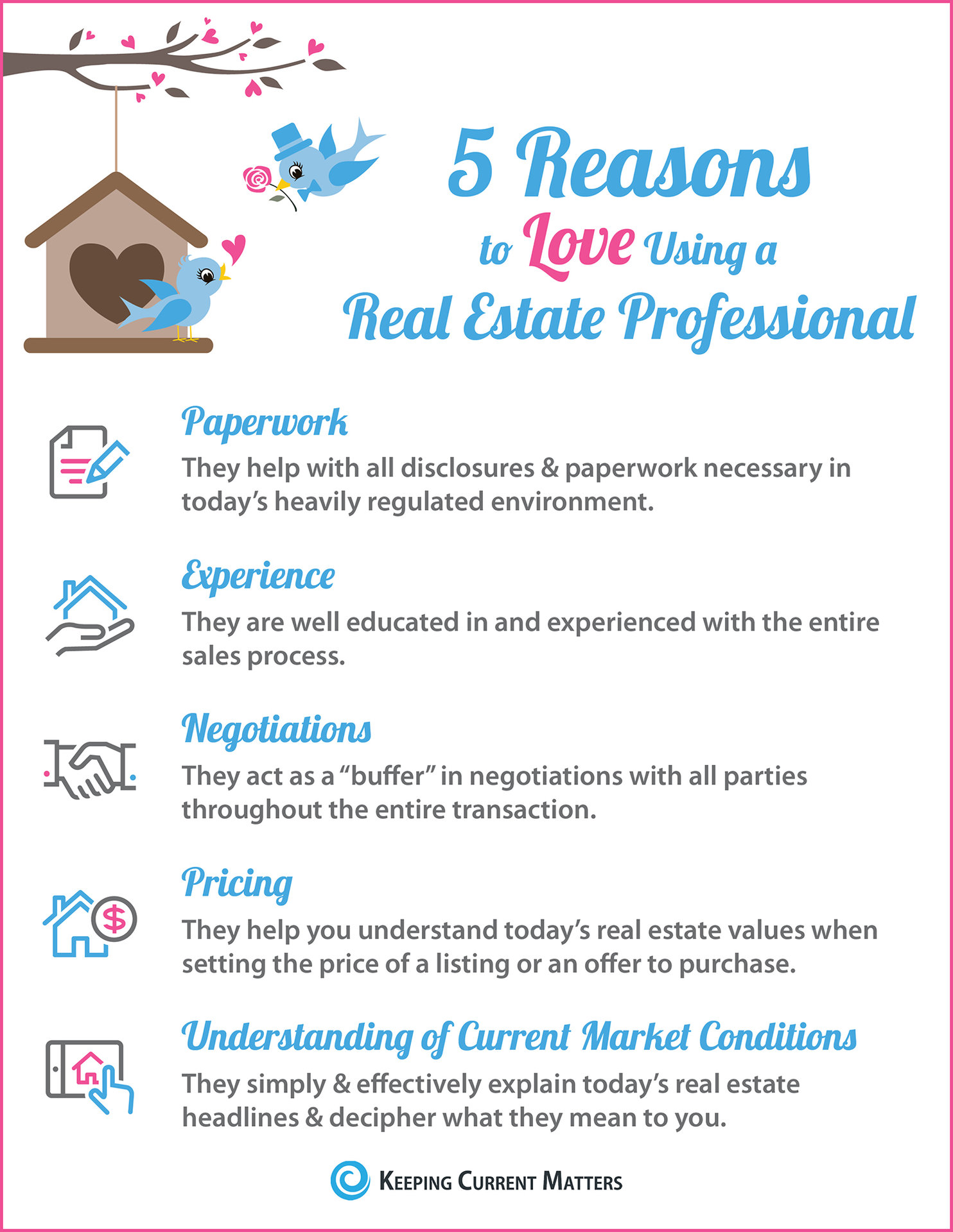 5 Reasons to Love Using A RE Pro [INFOGRAPHIC] | Keeping Current Matters