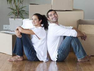 Young Couple Moving House