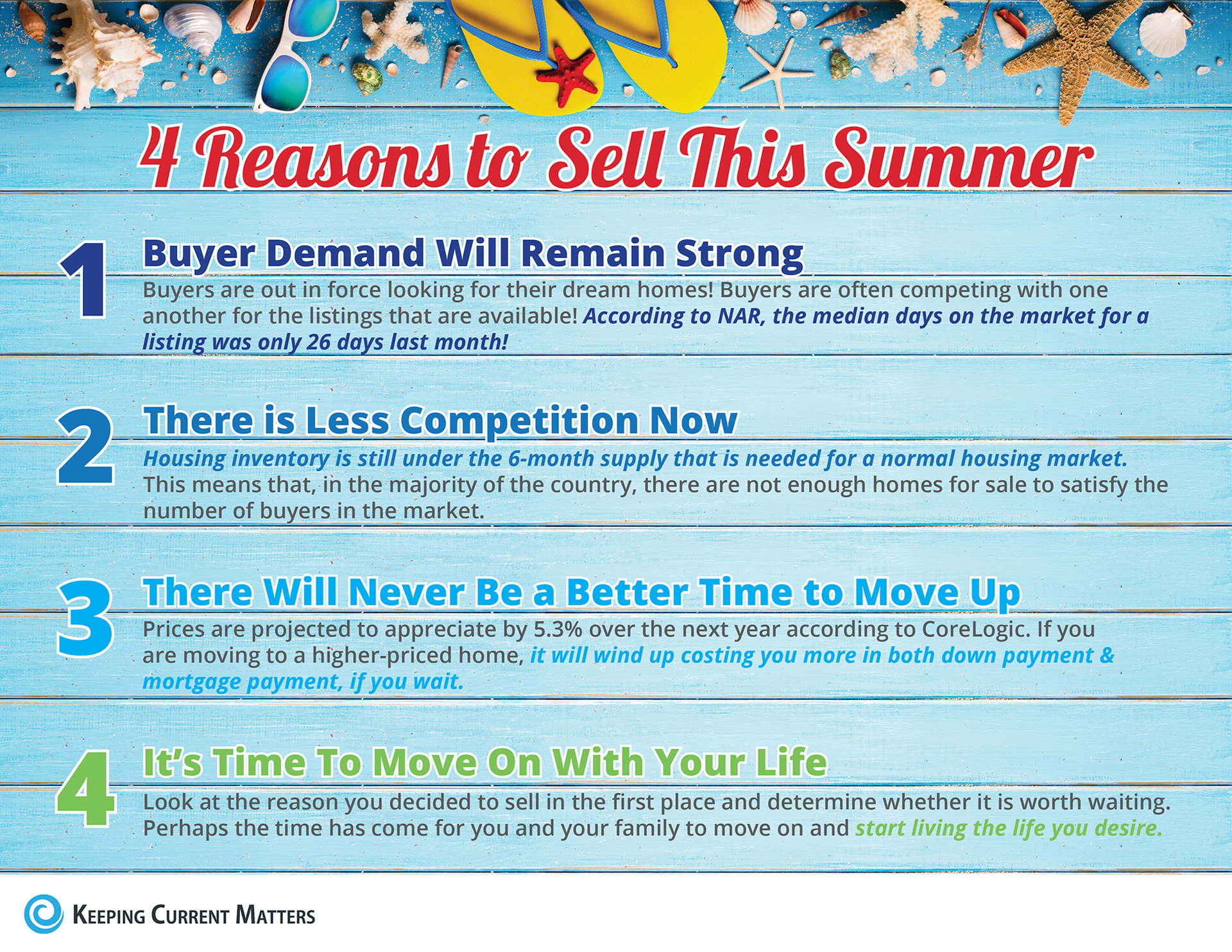 4 Reasons to Sell This Summer [INFOGRAPHIC] | Keeping Current Matters