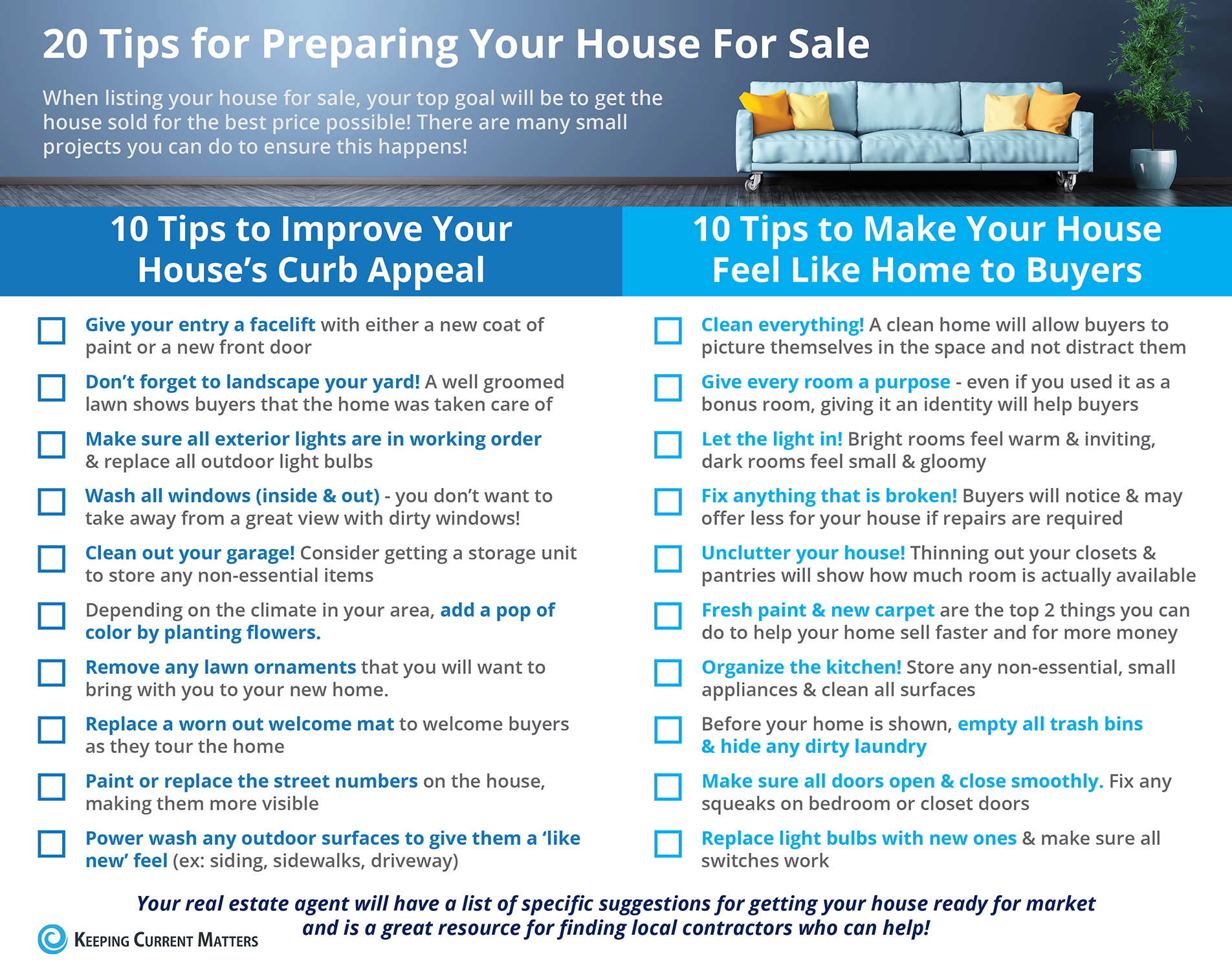 20 Tips for Preparing Your House for Sale This Fall [INFOGRAPHIC] | Keeping Current Matters