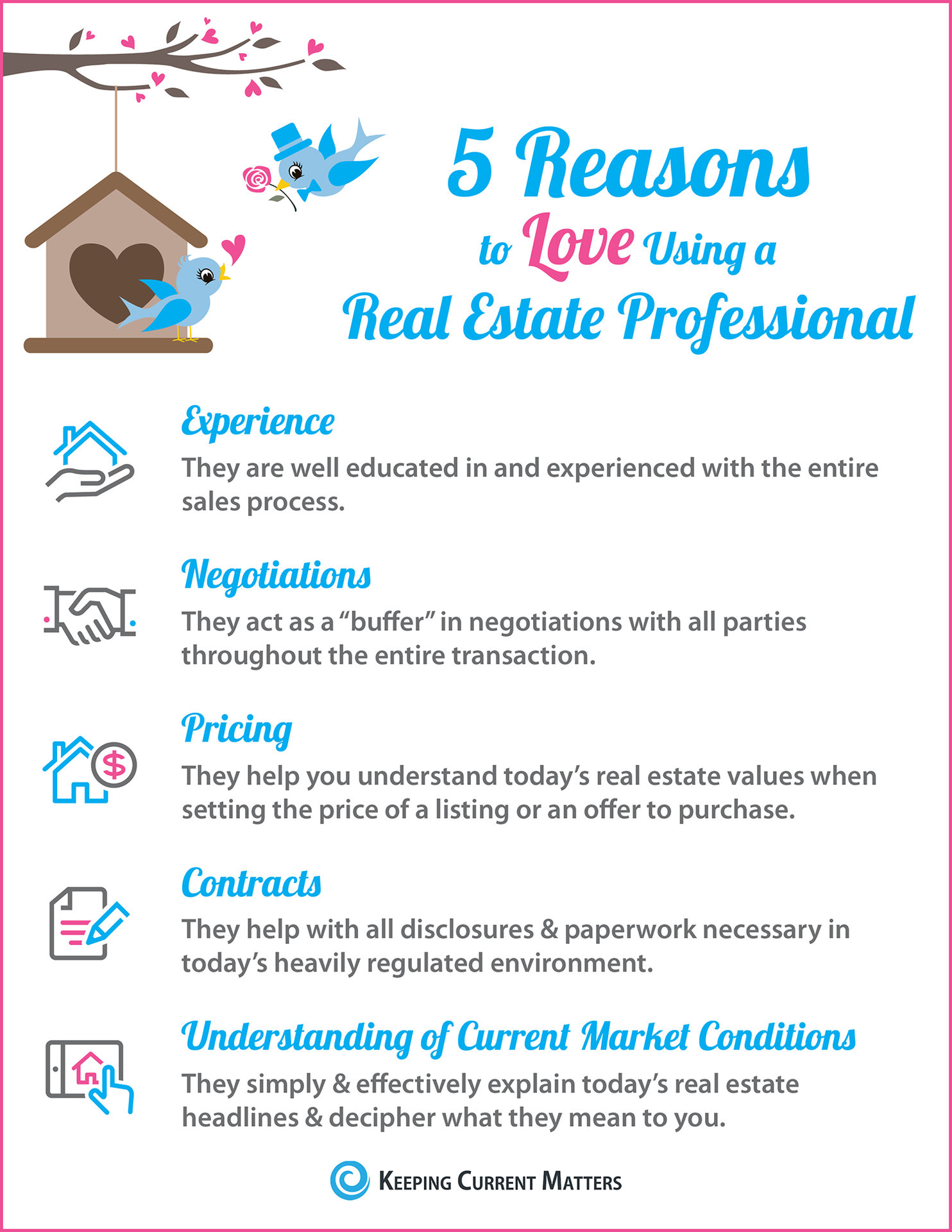 5 Reasons to Love Hiring A Real Estate Pro [INFOGRAPHIC] | Keeping Current Matters